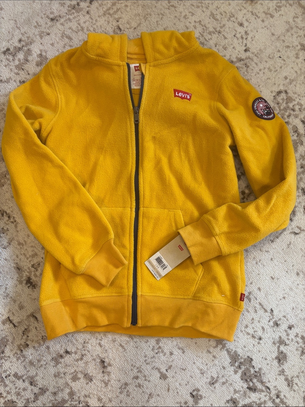 Levi's Kids Yellow Full-Zip Fleece Jacket